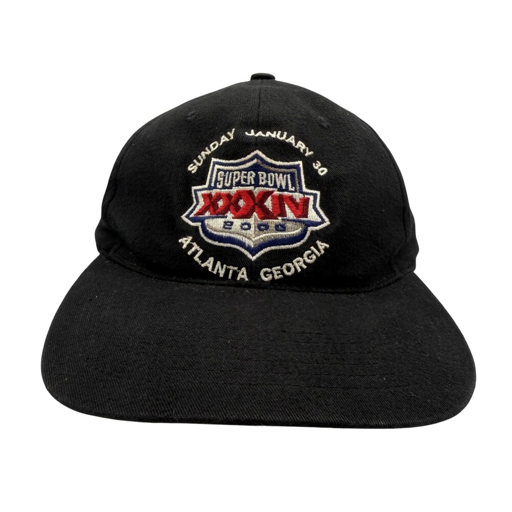 Vintage Super Bowl XXXIV Hat Cap Snap Back One Size Black NFL Football Logo 7